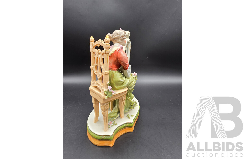 Meissen Porcelain ‘Lady at the Harp’ Figurine