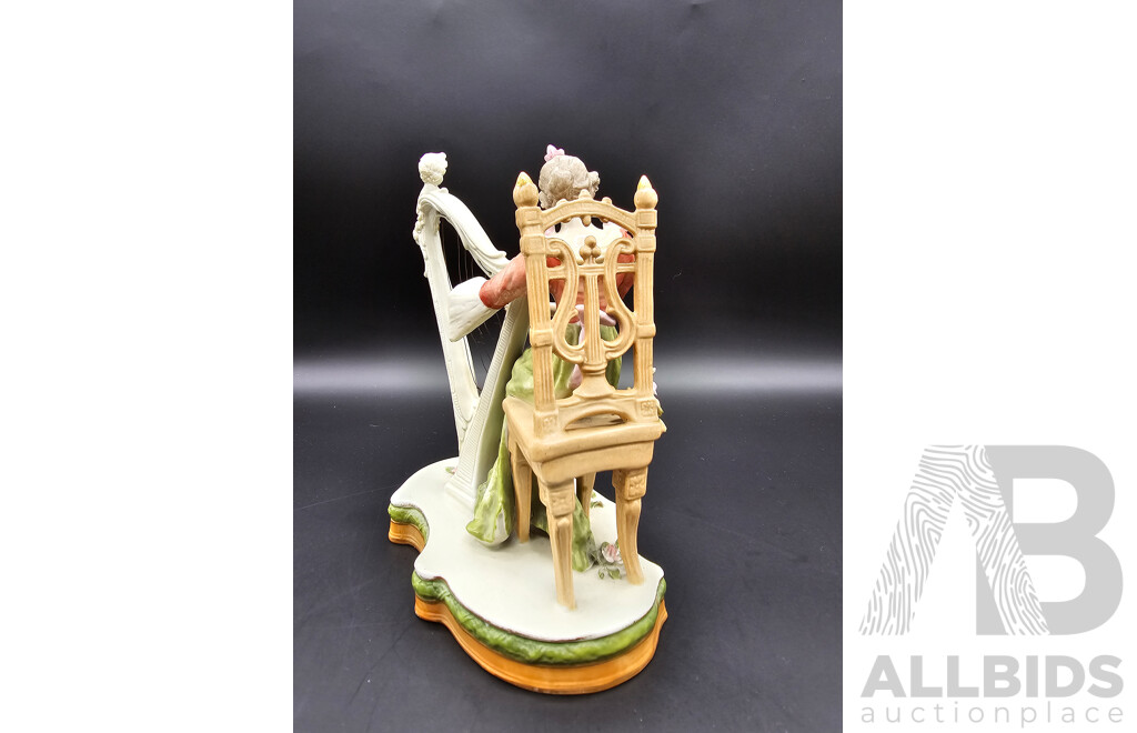 Meissen Porcelain ‘Lady at the Harp’ Figurine