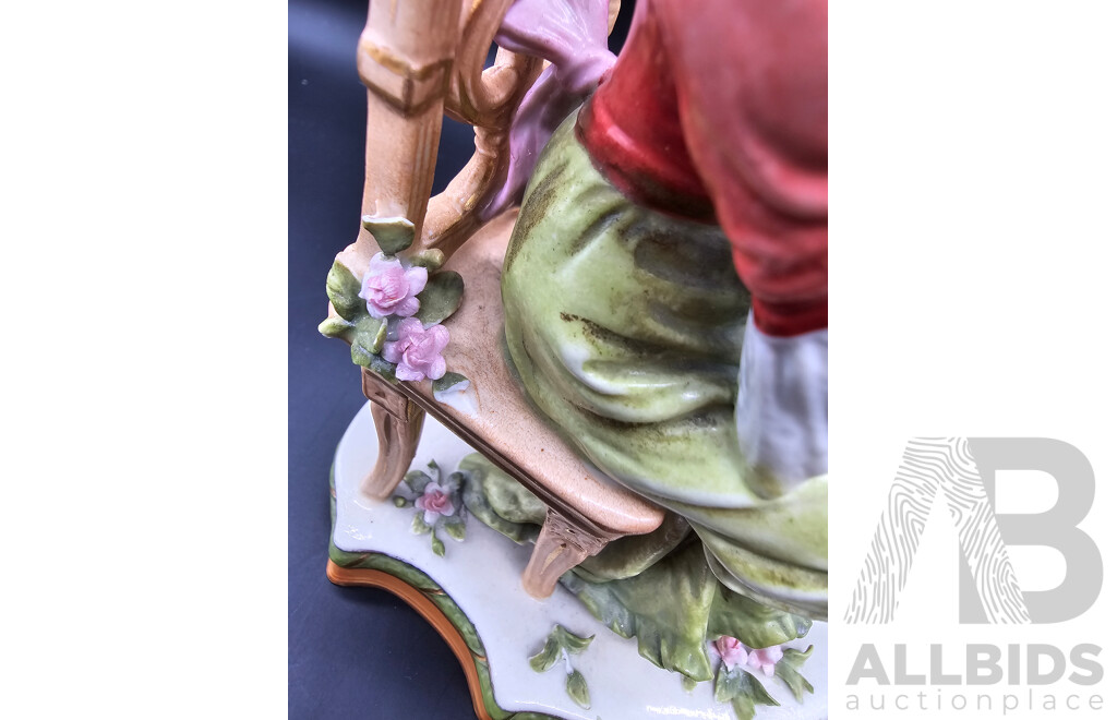Meissen Porcelain ‘Lady at the Harp’ Figurine