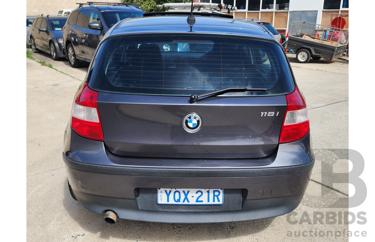 4/2005 Bmw 1 18i E87 5d Hatchback Grey 2.0L