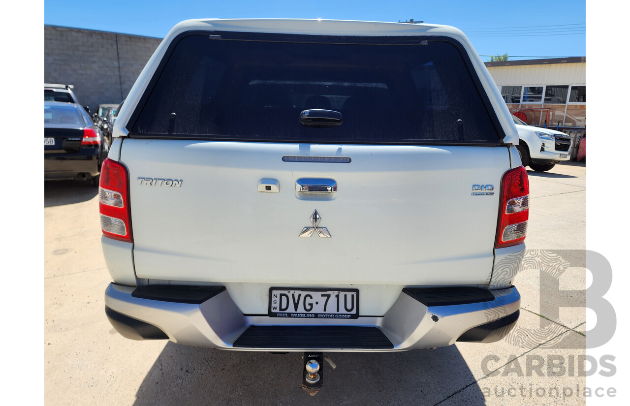 1/2018 Mitsubishi Triton GLS (4x4) MQ MY18 Dual Cab Utility White 2.4L