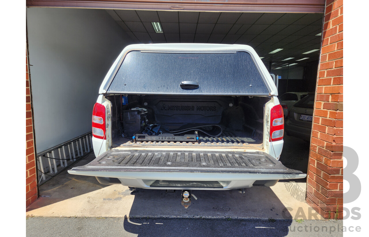 1/2018 Mitsubishi Triton GLS (4x4) MQ MY18 Dual Cab Utility White 2.4L