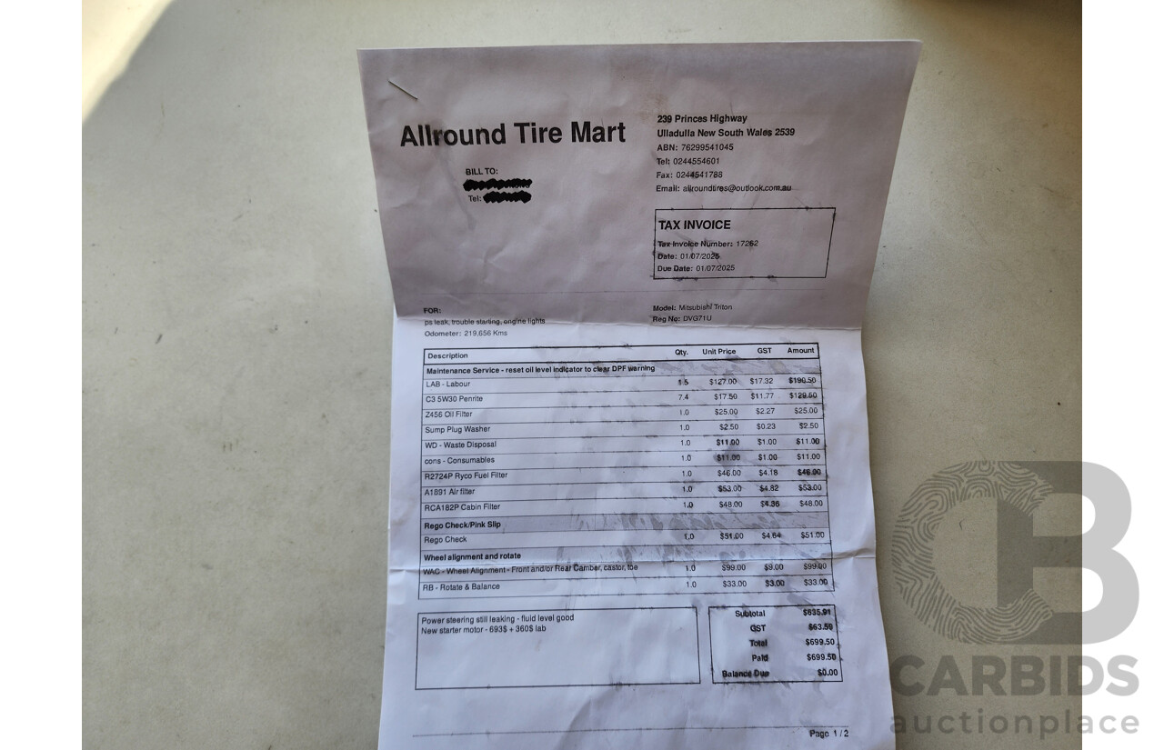 1/2018 Mitsubishi Triton GLS (4x4) MQ MY18 Dual Cab Utility White 2.4L