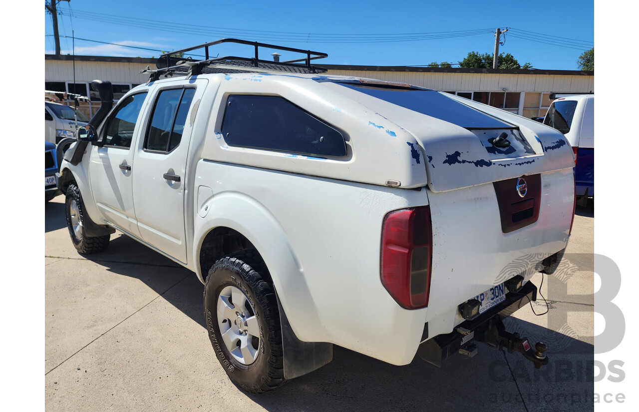 2/2009 Nissan Navara RX (4x4) D40 Dual Cab P/Up White 2.5L