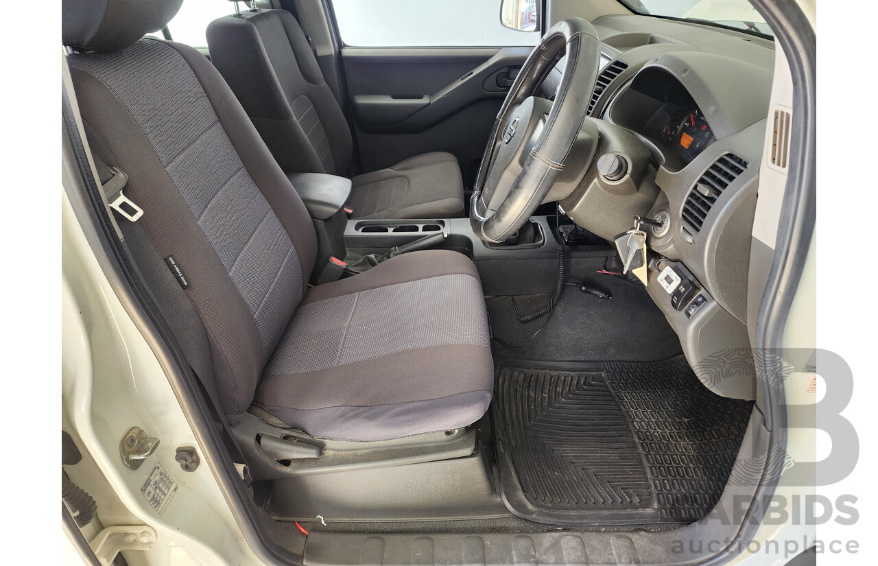 2/2009 Nissan Navara RX (4x4) D40 Dual Cab P/Up White 2.5L