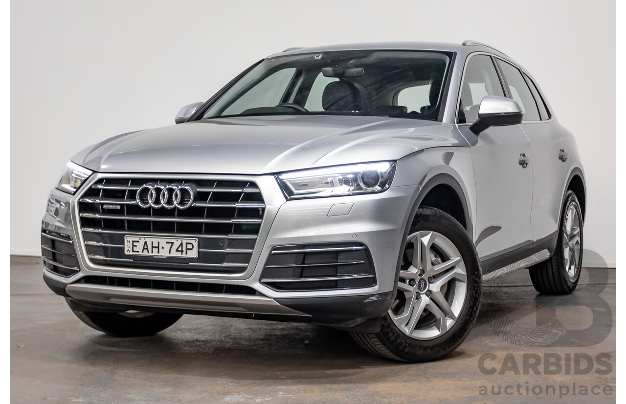 11/2017 Audi Q5 2.0 TDI QUATTRO DESIGN (AWD) FY MY18 4D Wagon Florett Silver Metallic Turbo Diesel 2.0L