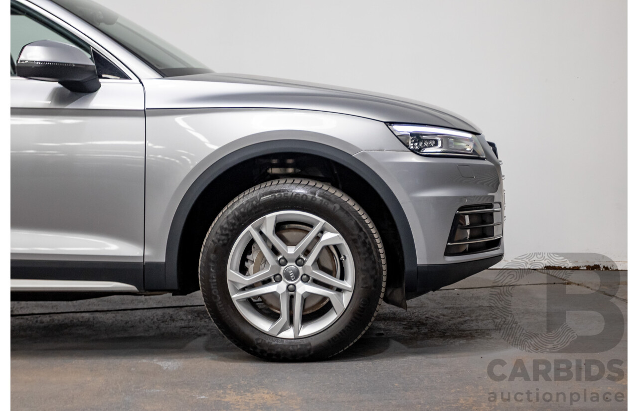 11/2017 Audi Q5 2.0 TDI QUATTRO DESIGN (AWD) FY MY18 4D Wagon Florett Silver Metallic Turbo Diesel 2.0L