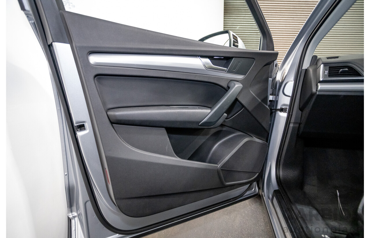 11/2017 Audi Q5 2.0 TDI QUATTRO DESIGN (AWD) FY MY18 4D Wagon Florett Silver Metallic Turbo Diesel 2.0L