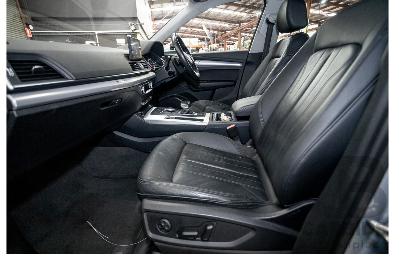 11/2017 Audi Q5 2.0 TDI QUATTRO DESIGN (AWD) FY MY18 4D Wagon Florett Silver Metallic Turbo Diesel 2.0L