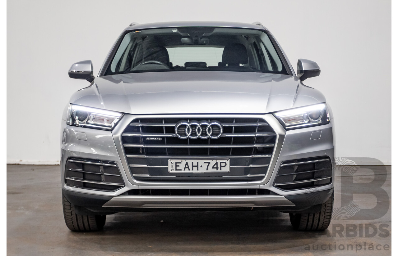 11/2017 Audi Q5 2.0 TDI QUATTRO DESIGN (AWD) FY MY18 4D Wagon Florett Silver Metallic Turbo Diesel 2.0L