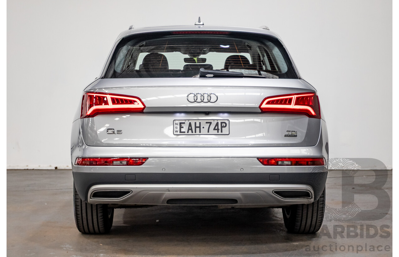 11/2017 Audi Q5 2.0 TDI QUATTRO DESIGN (AWD) FY MY18 4D Wagon Florett Silver Metallic Turbo Diesel 2.0L