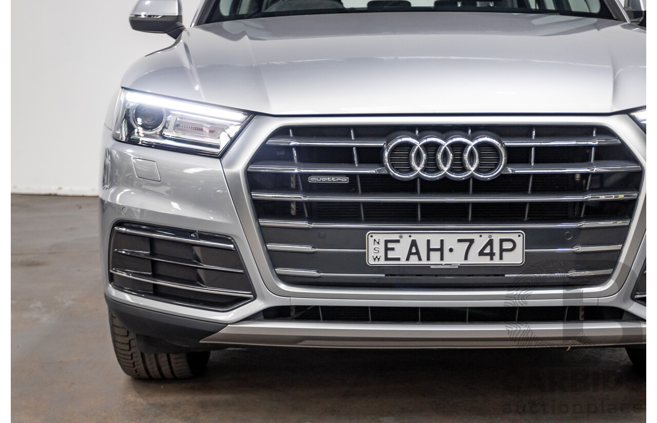 11/2017 Audi Q5 2.0 TDI QUATTRO DESIGN (AWD) FY MY18 4D Wagon Florett Silver Metallic Turbo Diesel 2.0L