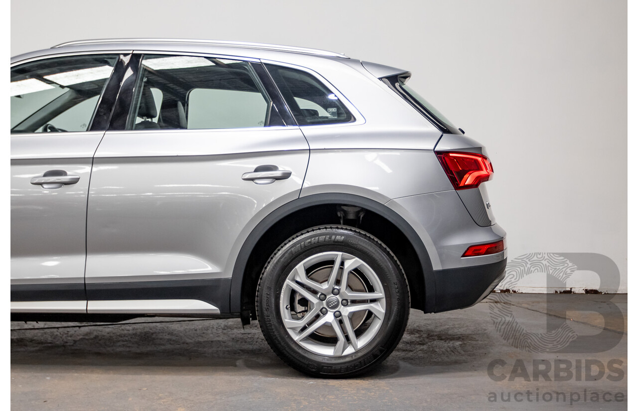 11/2017 Audi Q5 2.0 TDI QUATTRO DESIGN (AWD) FY MY18 4D Wagon Florett Silver Metallic Turbo Diesel 2.0L