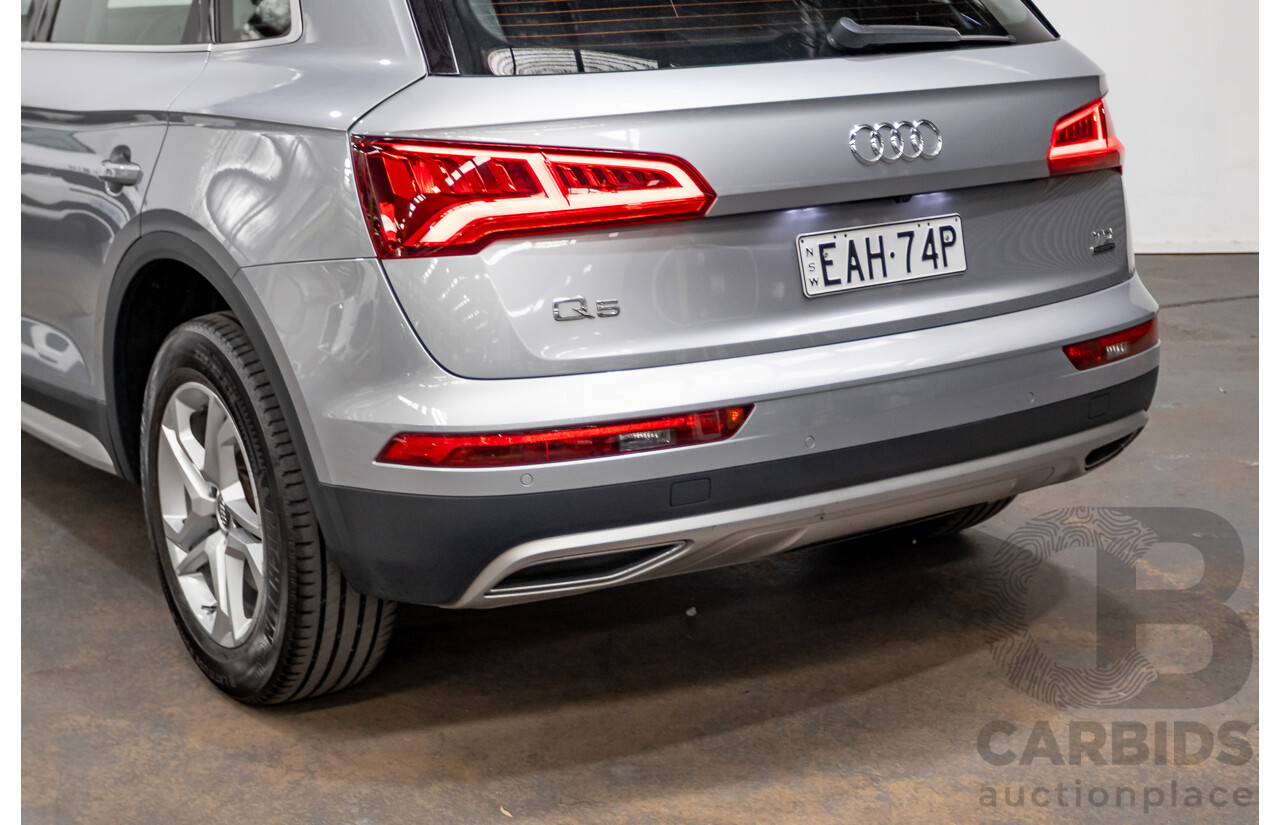 11/2017 Audi Q5 2.0 TDI QUATTRO DESIGN (AWD) FY MY18 4D Wagon Florett Silver Metallic Turbo Diesel 2.0L