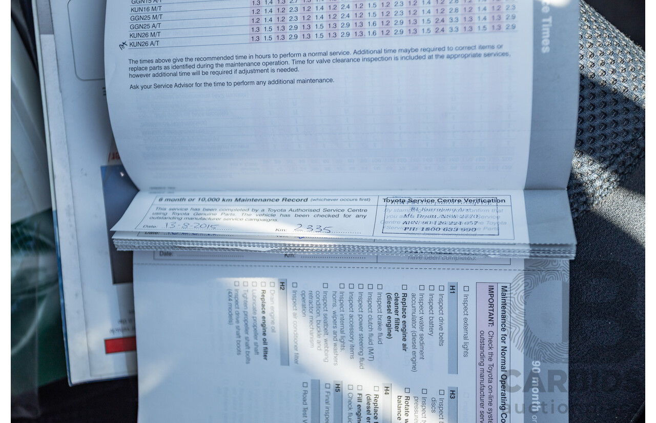 1/2015 Toyota Hilux SR (4x4) KUN26R MY14 Dual Cab P/Up White Turbo Diesel 3.0L