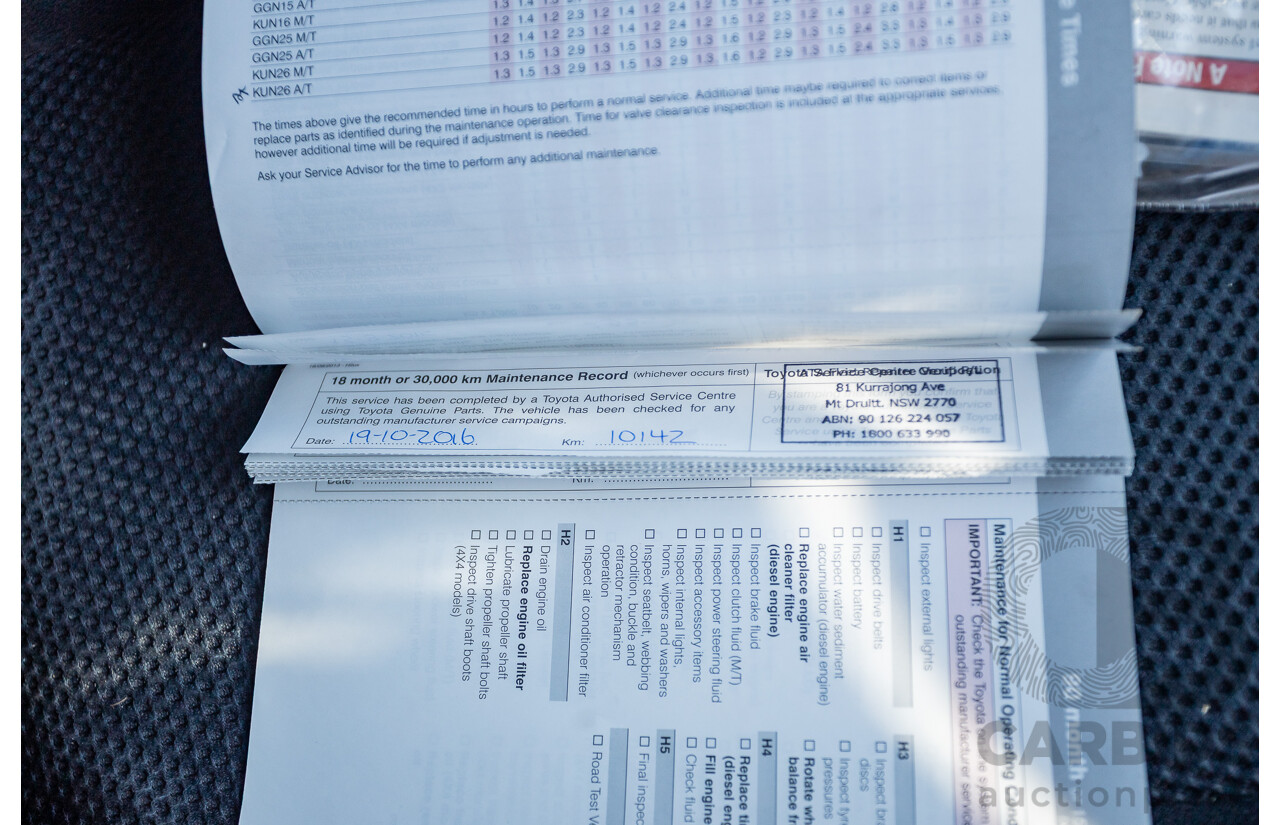 1/2015 Toyota Hilux SR (4x4) KUN26R MY14 Dual Cab P/Up White Turbo Diesel 3.0L