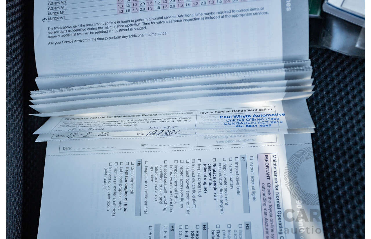 1/2015 Toyota Hilux SR (4x4) KUN26R MY14 Dual Cab P/Up White Turbo Diesel 3.0L