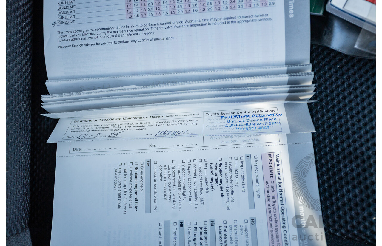 1/2015 Toyota Hilux SR (4x4) KUN26R MY14 Dual Cab P/Up White Turbo Diesel 3.0L