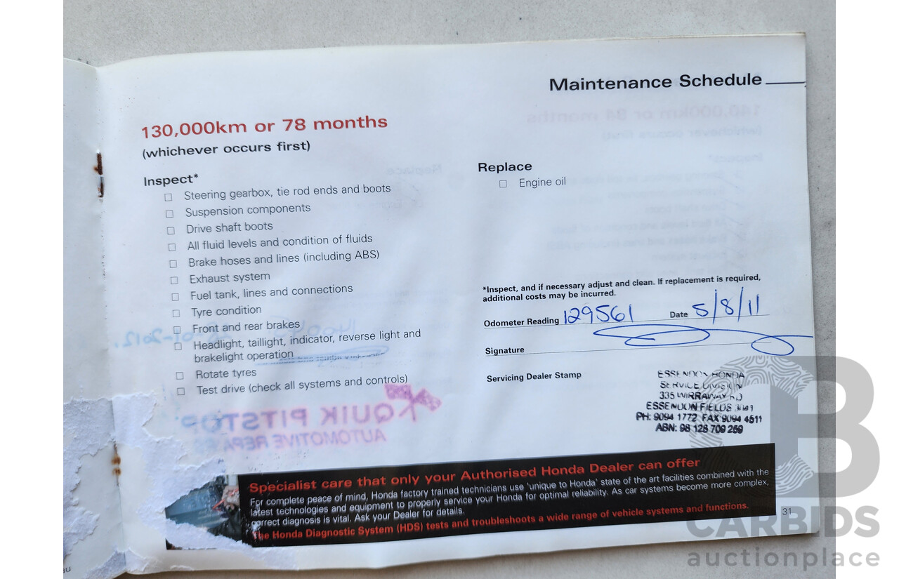 9/2006 Honda Accord EURO Luxury MY06 UPGRADE 4d Sedan Red 2.4L