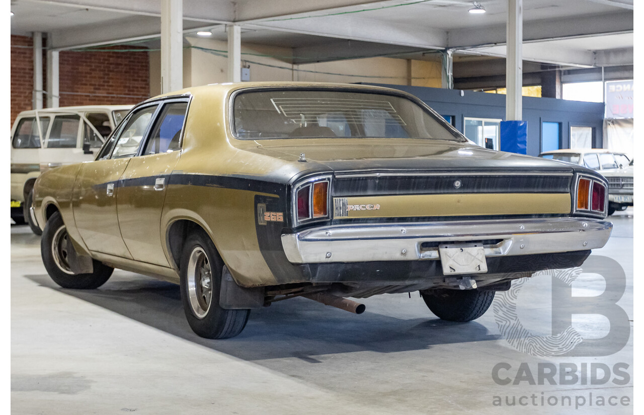11/1972 Chrysler VH Valiant Pacer 4d Sedan Citron Gold Metallic Hemi 265ci 4.3L