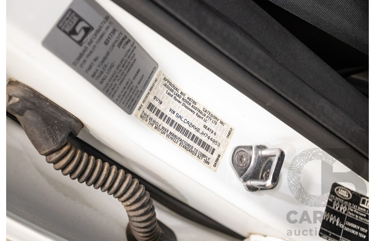 01/2019 Land Rover Discovery Sport Si4 (213kW) SE (AWD) L550 MY19 4D Wagon Fuji White Turbo 2.0L