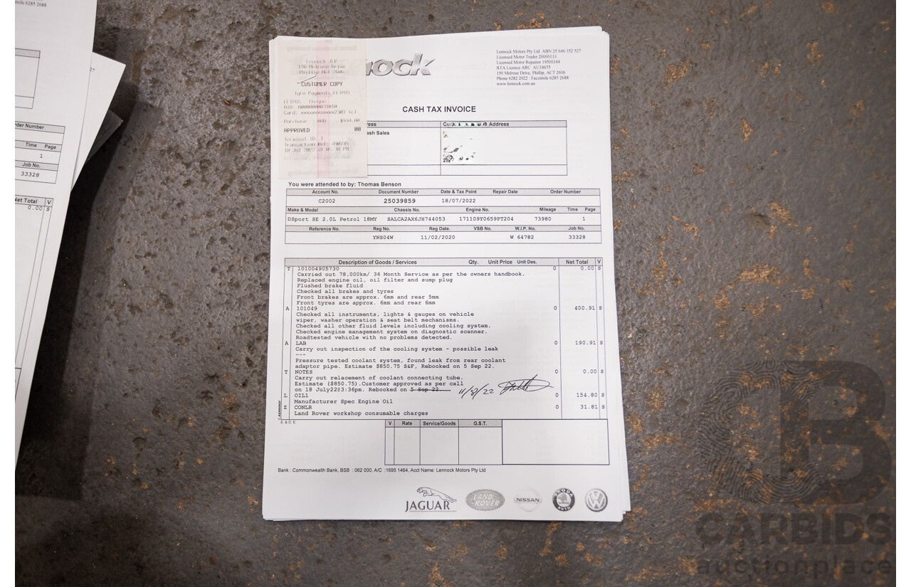 01/2019 Land Rover Discovery Sport Si4 (213kW) SE (AWD) L550 MY19 4D Wagon Fuji White Turbo 2.0L