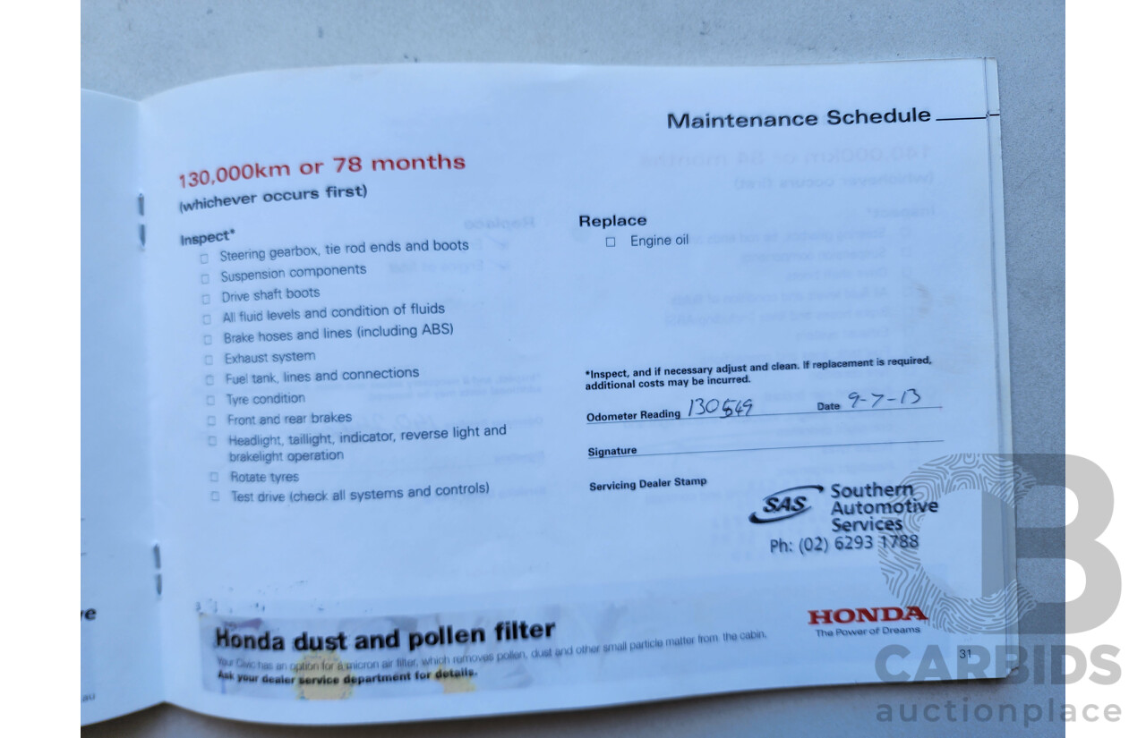 2/2006 Honda Civic VTi 40 4d Sedan Grey 1.8L