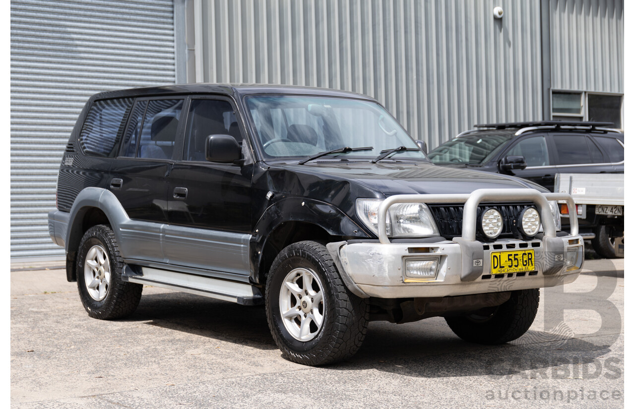 10/2000 Toyota Landcruiser Prado GXL (4x4) KZJ95R 4d Wagon Black Onyx Turbo Diesel 3.0L
