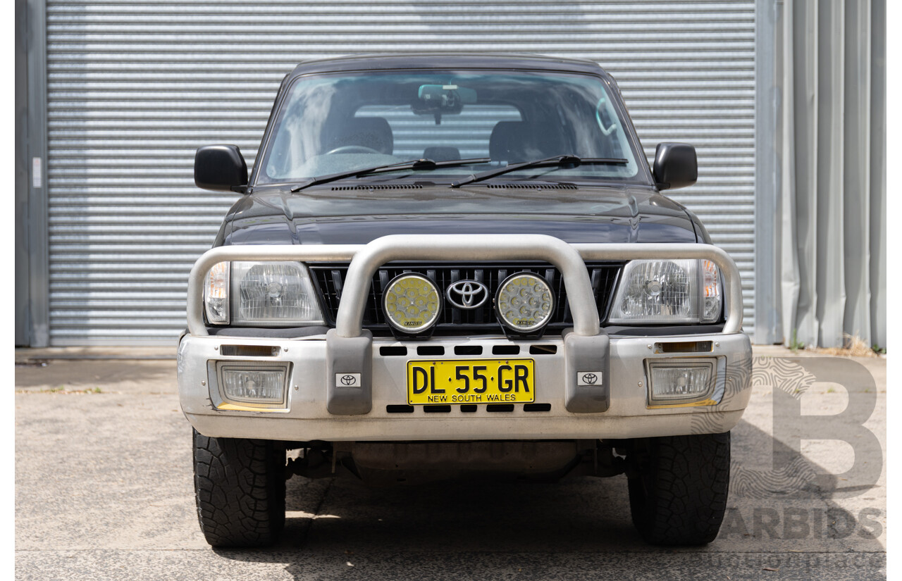 10/2000 Toyota Landcruiser Prado GXL (4x4) KZJ95R 4d Wagon Black Onyx Turbo Diesel 3.0L