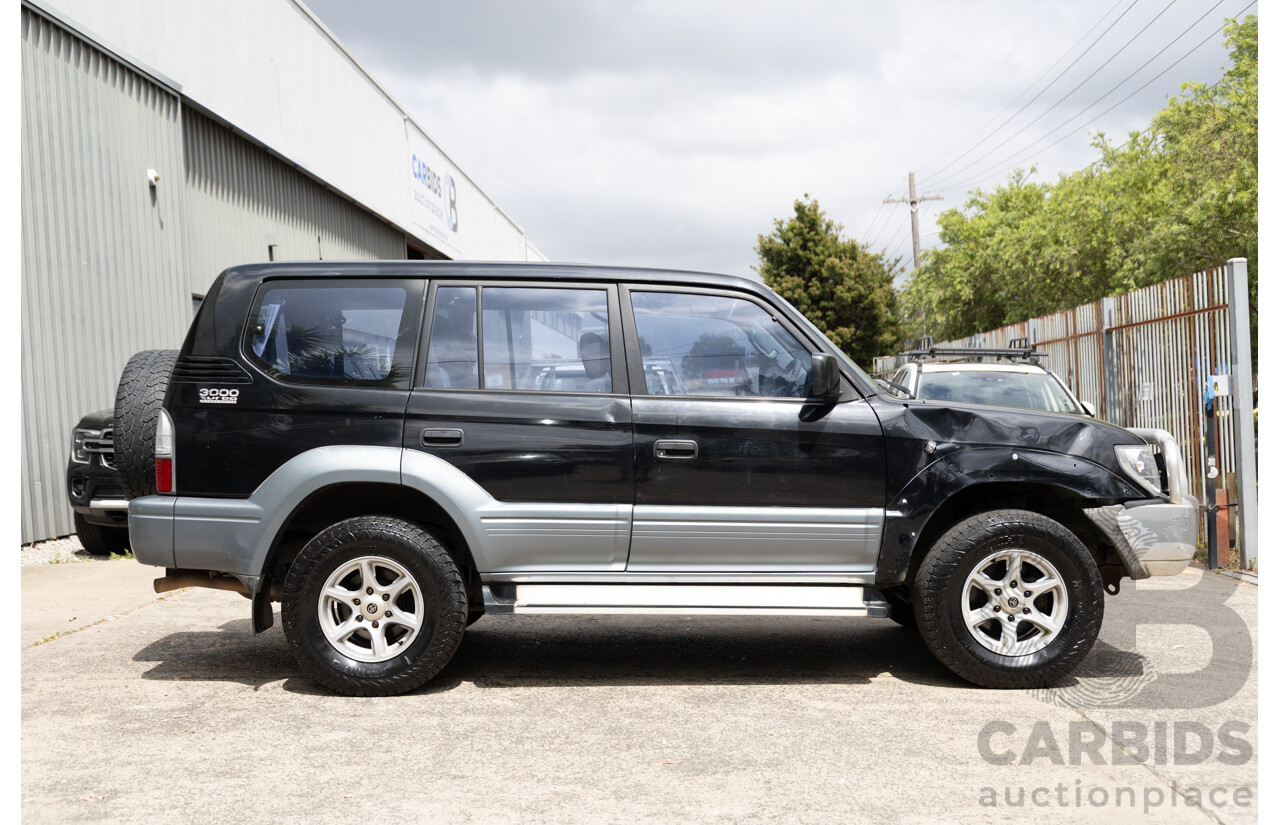 10/2000 Toyota Landcruiser Prado GXL (4x4) KZJ95R 4d Wagon Black Onyx Turbo Diesel 3.0L