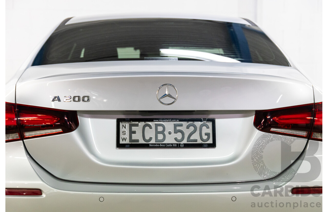 05/2019 Mercedes-Benz A200 (FWD) 177 MY19.5 4d Sedan Iridium Silver Metallic Turbo 1.3L