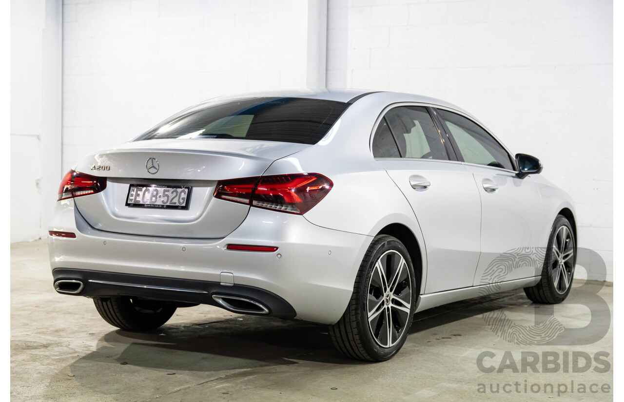 05/2019 Mercedes-Benz A200 (FWD) 177 MY19.5 4d Sedan Iridium Silver Metallic Turbo 1.3L