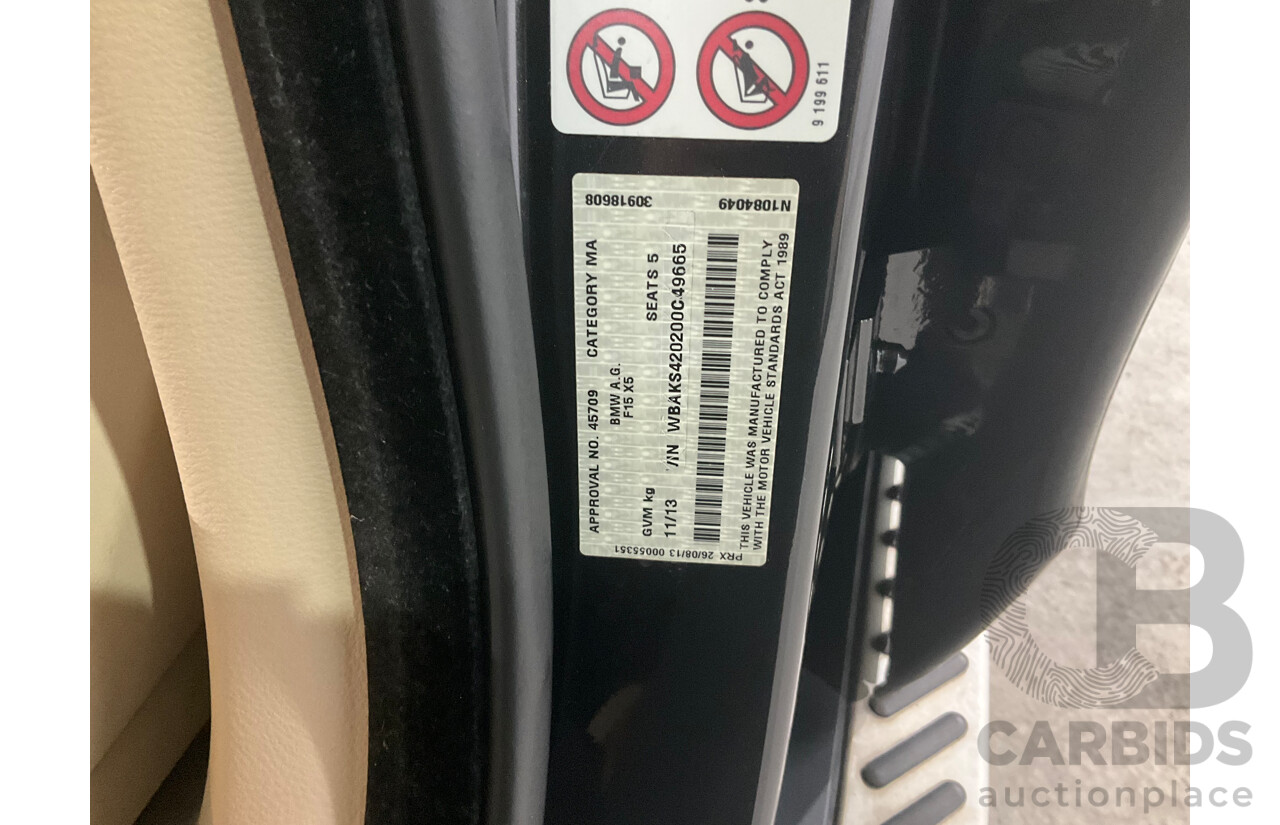 11/2013 BMW X5 xDrive30d F15 4d Wagon Sophisto Grey Brilliant Effect Metallic Turbo Diesel 3.0L