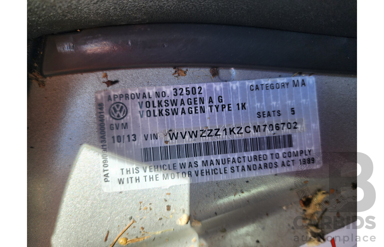 10/2013 Volkswagen Golf 118 TSI Comfortline 4d Wagon Silver 1.4L