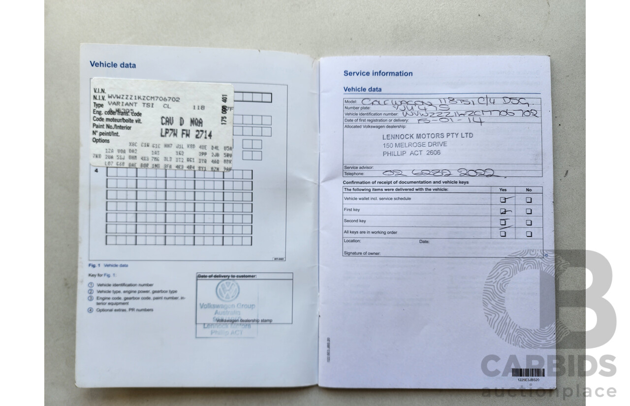 10/2013 Volkswagen Golf 118 TSI Comfortline 4d Wagon Silver 1.4L