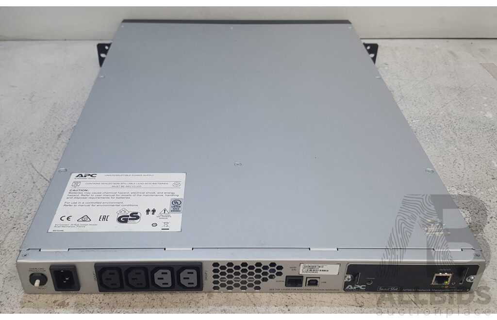 APC (SMT1500RMI1U) 1500VA Rackmount 1U Smart-UPS