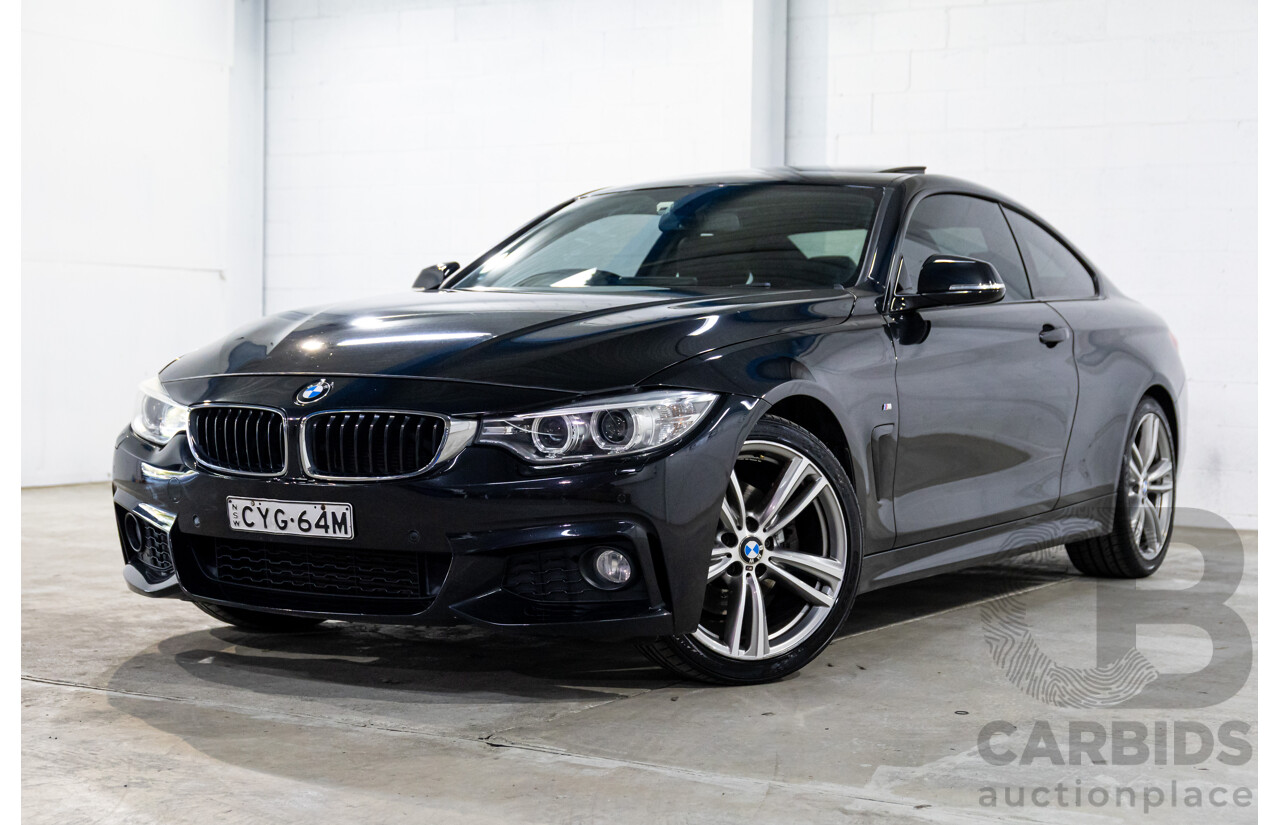 1/2015 BMW 428i Sport Line M Sport Package F32 MY15 2d Coupe Sapphire Black Metallic Turbo 2.0L