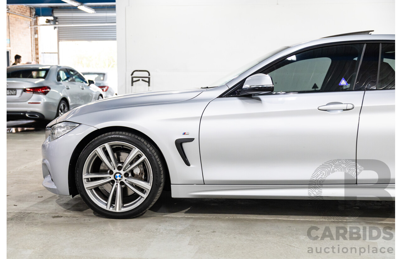01/2016 BMW 435i Gran Coupe M Sport (RWD) F36 MY15 5d Coupe Glacier Silver Metallic Turbo 3.0L