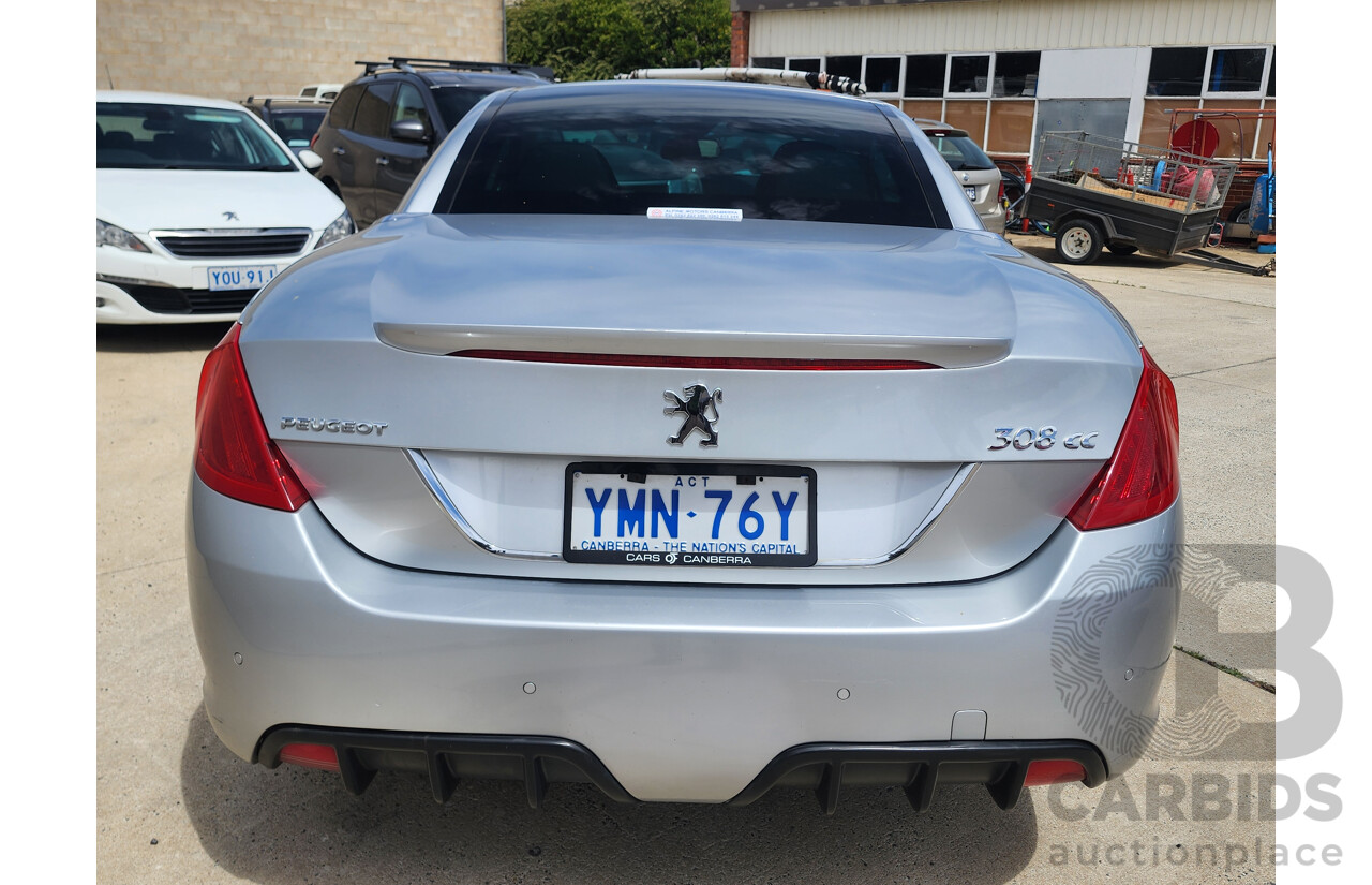 10/2011 Peugeot 308 CC 2d Cabriolet Silver 1.6L