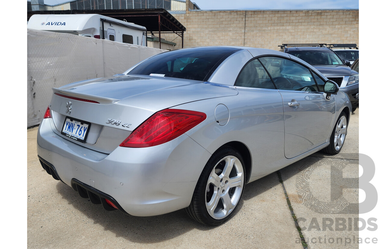 10/2011 Peugeot 308 CC 2d Cabriolet Silver 1.6L
