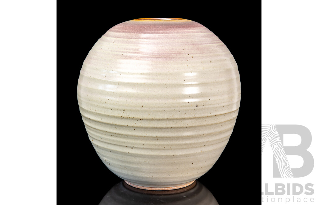 Large Glazed Pottery Vase by John Van Dyk