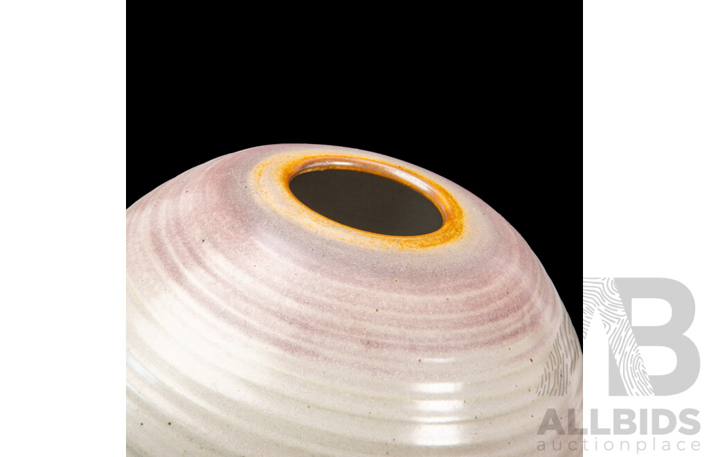 Large Glazed Pottery Vase by John Van Dyk