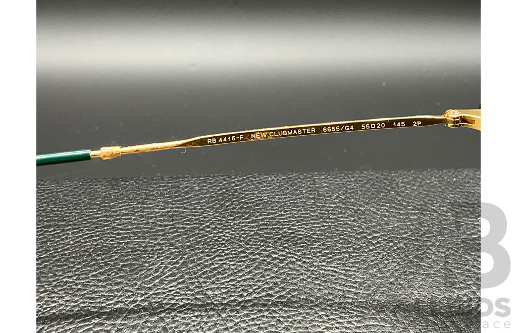 RayBan New Clubmaster (RB 4416) Green/Gold Sunglasses