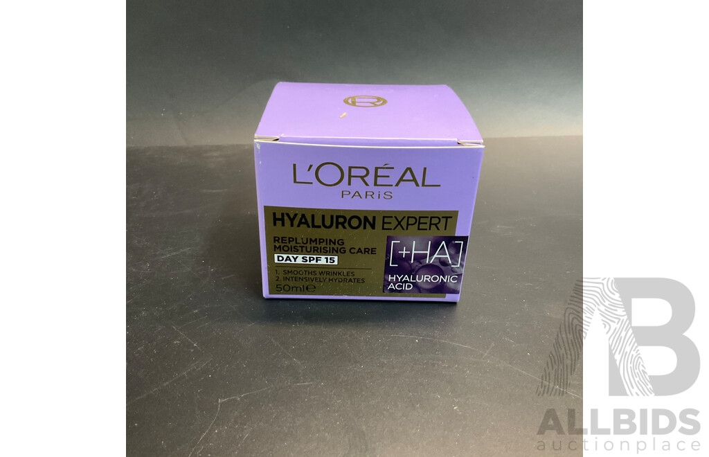 L'OReal Hyaluron Expert Cream X7 with Brown Cross Body Bag X1