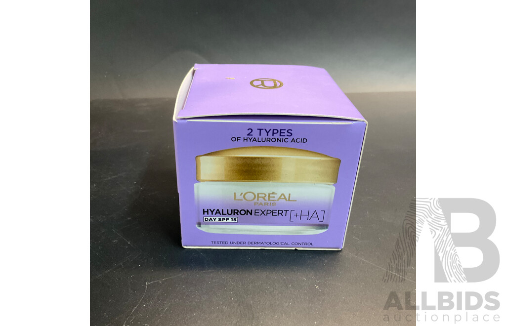 L'OReal Hyaluron Expert Cream X7 with Brown Cross Body Bag X1