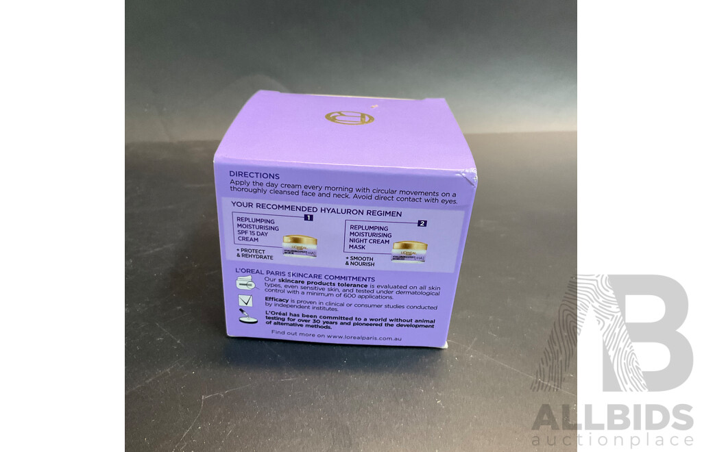 L'OReal Hyaluron Expert Cream X7 with Brown Cross Body Bag X1