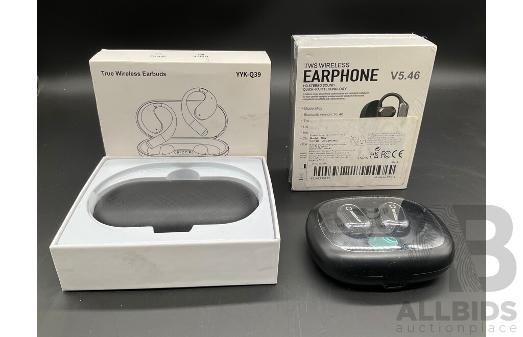 Assorted Wireless Earbuds - Lot of 3