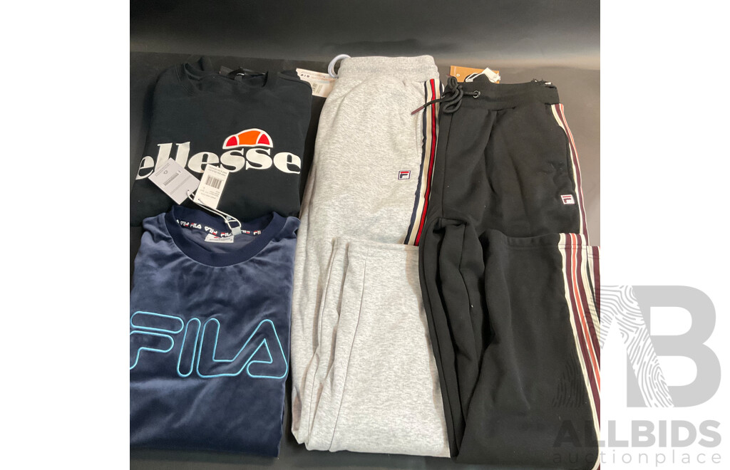 Ellesse, Fila Long Sleeve (S&L)  & Pants (XL)- Lot of 4