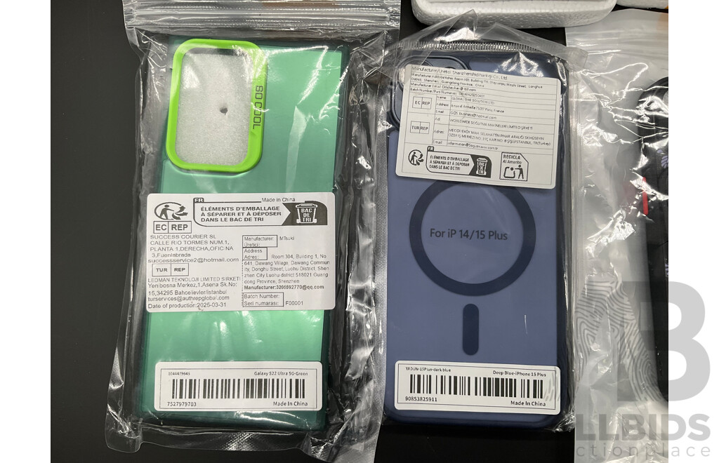 Assorted Phone Covers and Screen Protectors - Lot of 9