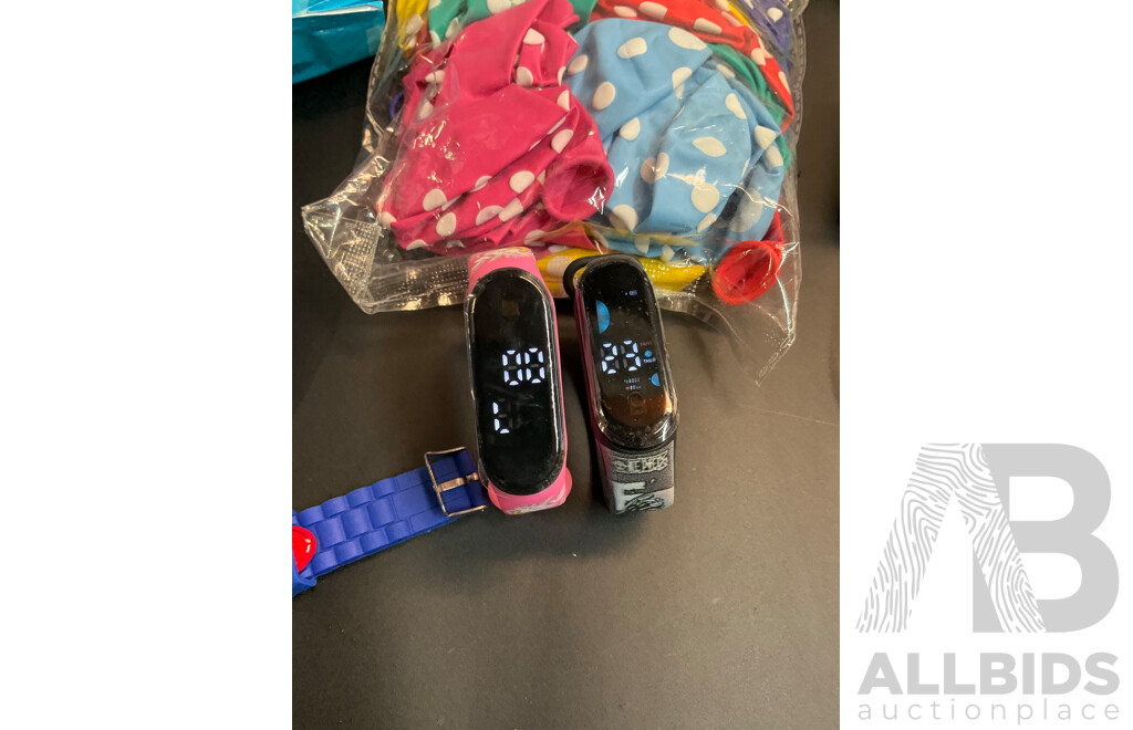 Assorted Toys, Party Staff, Kids Watches and More